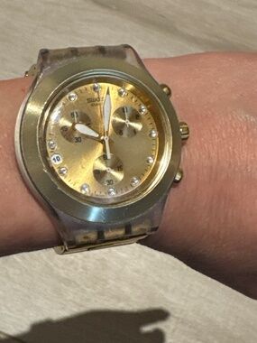 Gold Swatch Watch